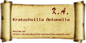 Kratochvilla Antonella névjegykártya